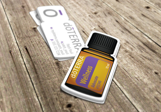 Die-Cut Bottle doTERRA Business Cards