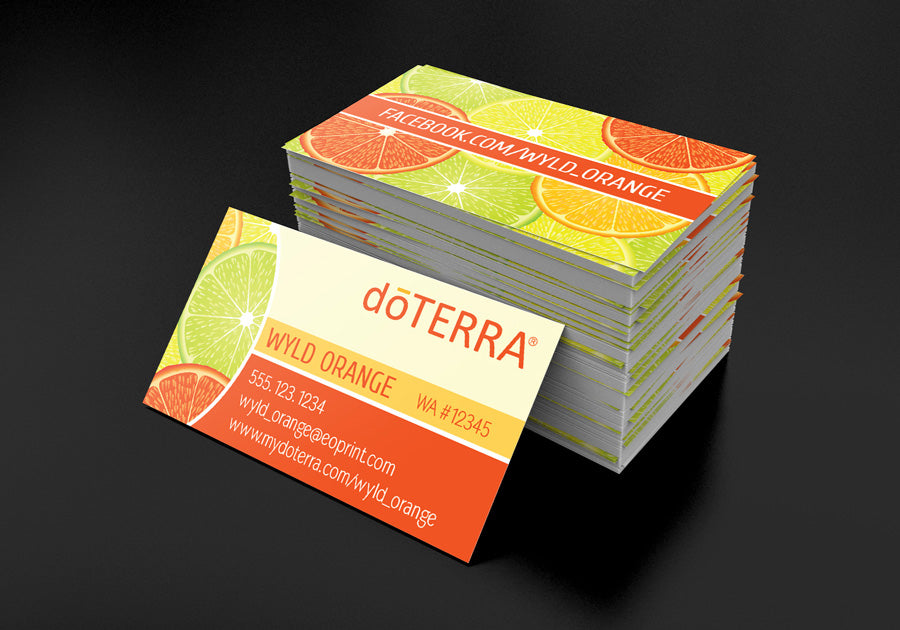 Retro Citrus doTERRA Business Cards