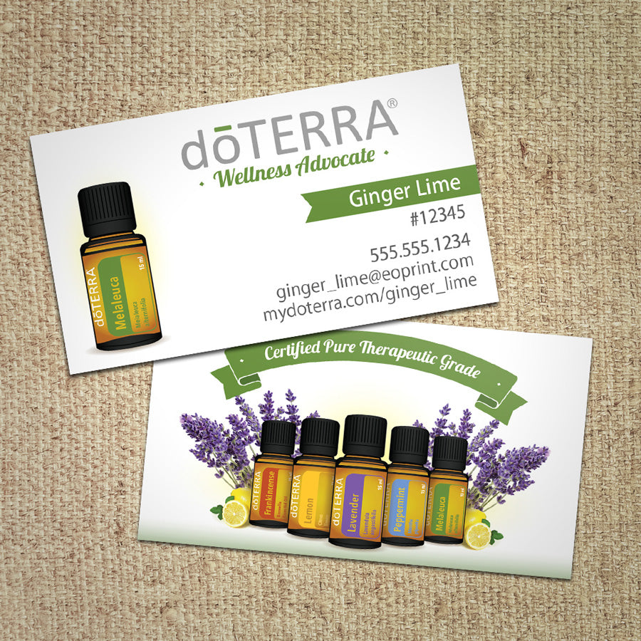 Bottle Banner doTERRA Business Cards