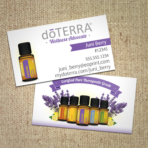 Bottle Banner doTERRA Business Cards