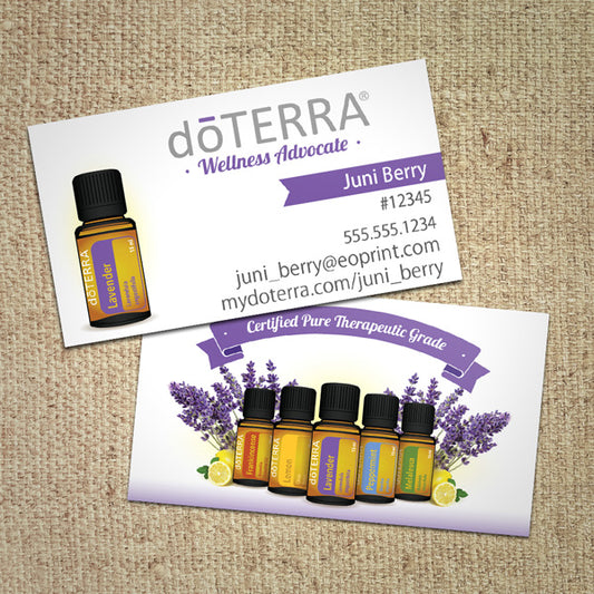 Bottle Banner doTERRA Business Cards